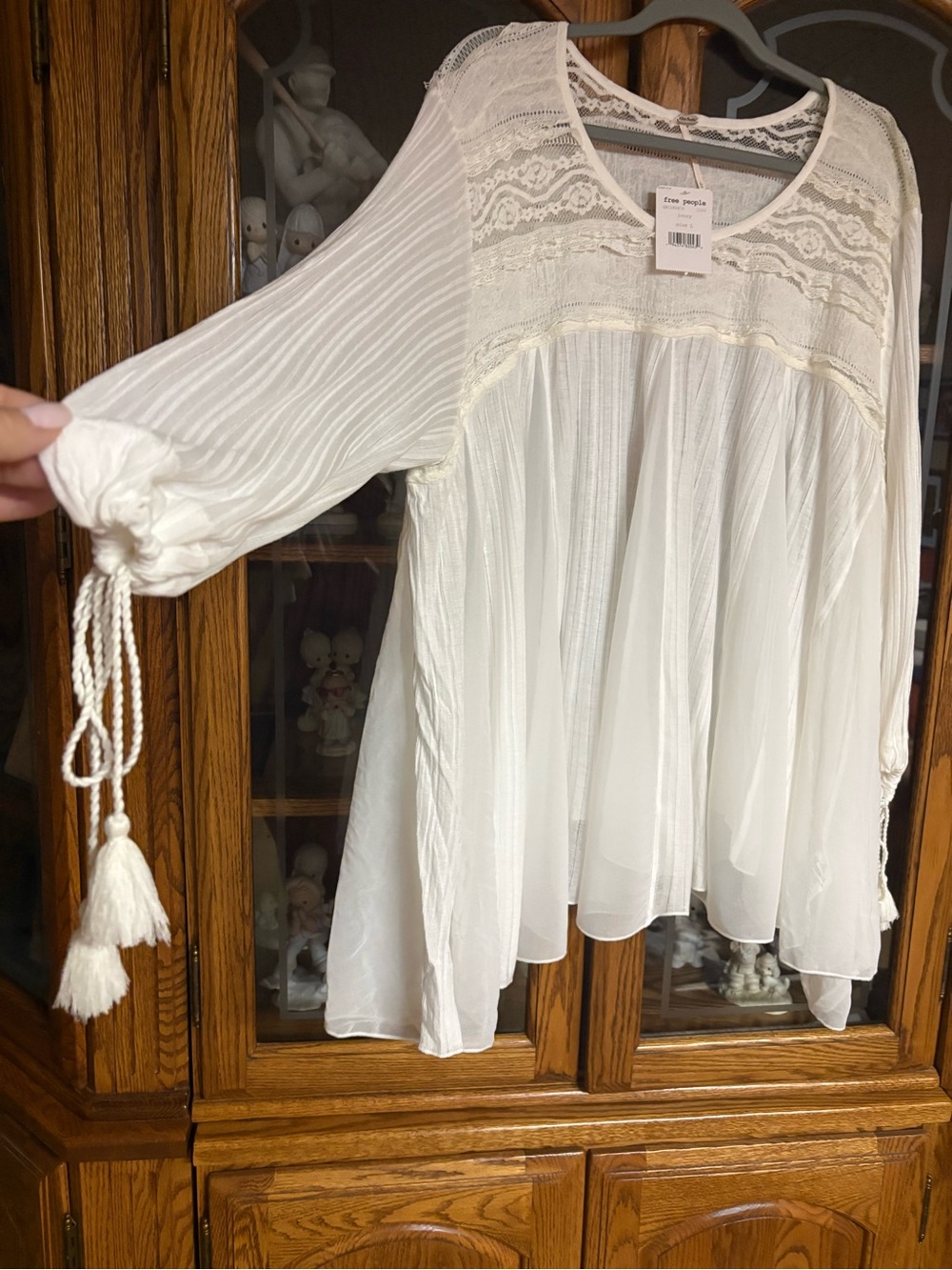 Free People Ivory Lace Yoke Tunic - Picture 2 of 3
